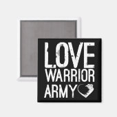 Love Warrior Army Square Magnet (Voorkant / Achterkant)