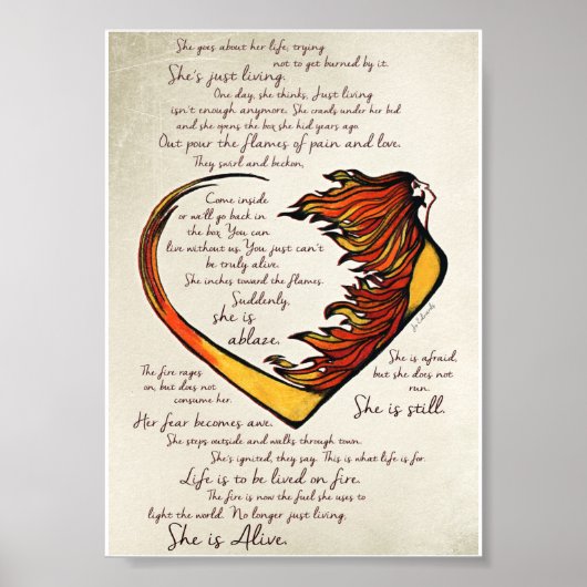 Love Warrior Poem 5"x7" Art Print (Voorkant)