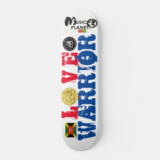 LOVE WARRIOR Skateboard (Voorkant)