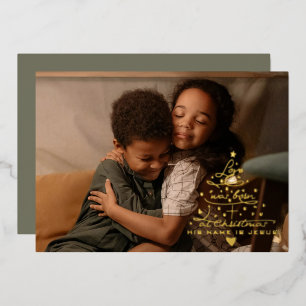 Love was Born Tree Folie kerstkaart Feestdagenkaart