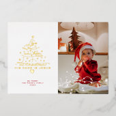 Love was Born Tree Folie kerstkaart Folie Feestdagenkaart (Voorkant)