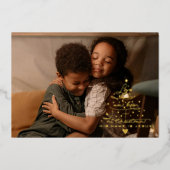 Love was Born Tree Folie kerstkaart Folie Feestdagenkaart (Voorkant)