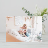 Love was Born Tree Folie kerstkaart Folie Feestdagenkaart (Staand Voorkant)