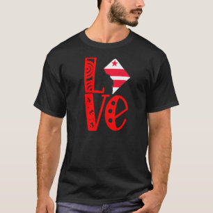 Love Washington DC in blokletters T-shirt