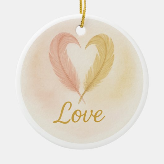 “Love” Watercolor Ornament (Voorkant)
