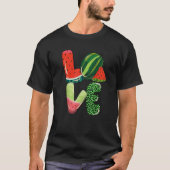 Love Watermelon Summer Vibes Watermeloen for Men W T-shirt (Voorkant)