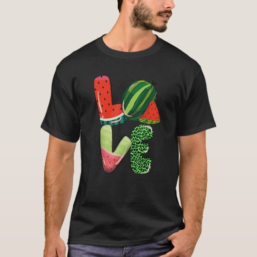 Love Watermelon Summer Vibes Watermeloen for Men W T-shirt (Voorkant)