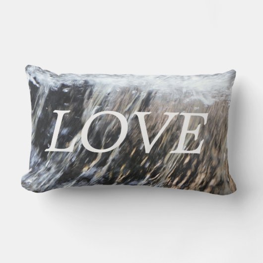 lOVE waterval inspiratie kussen (Voorkant)