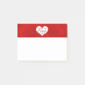 Love Waterverf Red Heart Swirl Valentijnsdag Post-it® Notes (Voorkant)