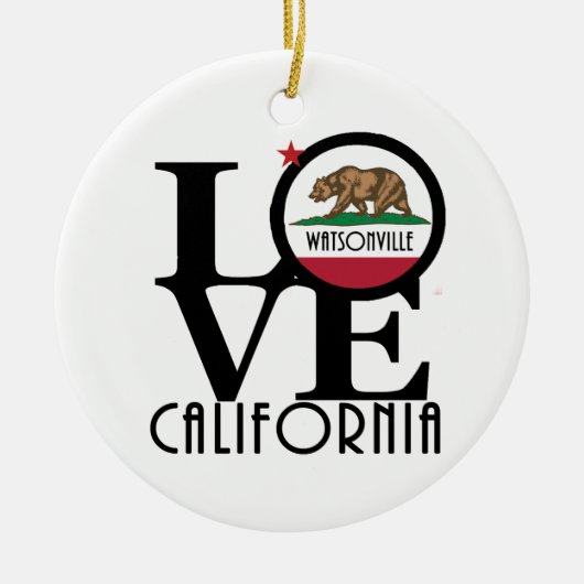 LOVE Watsonville Keramisch Ornament (Voorkant)