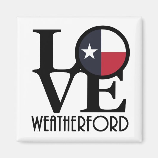 LOVE Weatherford Texas Magneet (Voorkant)