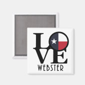 LOVE Webster Texas Magneet (Voorkant / Achterkant)