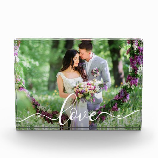 Love Wedding Bride and Groom Photo Block Fotoblokken (Voorkant)