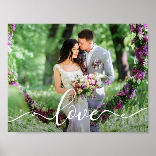 Love Wedding Bride and Groom Photo Poster (Voorkant)