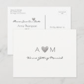 Love Wedding briefkaart voor Save the Date Invitat (Voorkant / Achterkant)