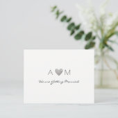Love Wedding briefkaart voor Save the Date Invitat (Staand voorkant)
