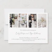 Love Wedding Card with Four Photos Feestdagenkaart (Voorkant)