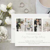 Love Wedding Card with Four Photos Feestdagenkaart