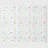 Love Wedding Custom Wrapping Paper Cadeaupapier (Vlak)