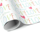 Love Wedding Custom Wrapping Paper Cadeaupapier (Rol Hoek)