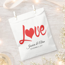 Love Wedding Favor Bags Bedankzakje