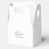 "Love" Wedding Gift Box for Dessert Bar, White Bedankdoosjes (Geopend)