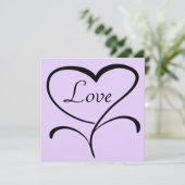 Love Wedding Invitation Kaart (Staand voorkant)