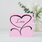 Love Wedding Invitation Kaart (Staand voorkant)