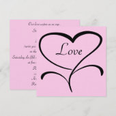 Love Wedding Invitation Kaart (Voorkant / Achterkant)