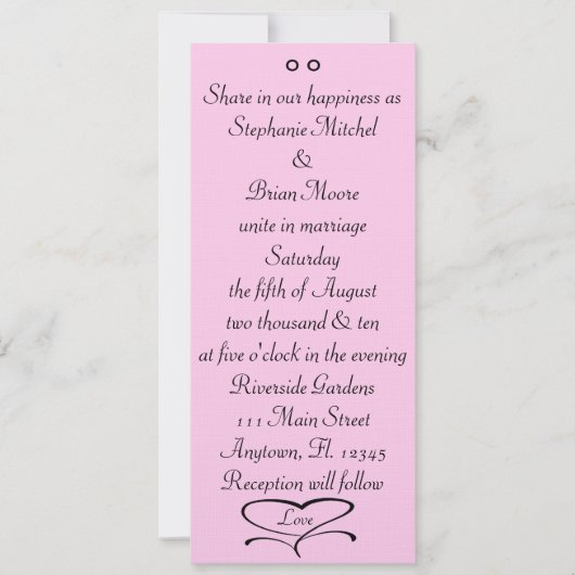 Love Wedding Invites Kaart (Voorkant)