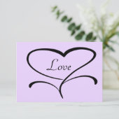 Love Wedding Response-kaarten RSVP Kaartje (Staand voorkant)