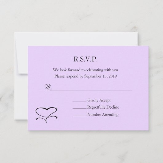 Love Wedding Response-kaarten RSVP Kaartje (Achterkant)