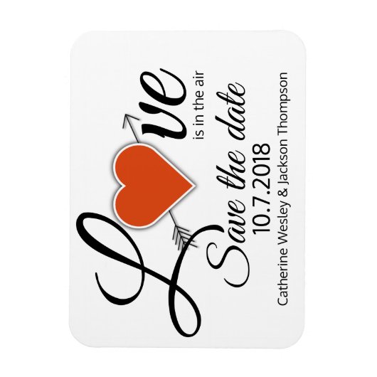 Love Wedding Save the Date Magnet Magneet (Verticaal)