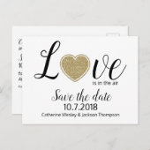 Love Wedding Save the Date Post Kaart (Voorkant / Achterkant)