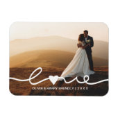 Love Wedding Script | Weddenfoto Magnet Gift Magneet (Horizontaal)