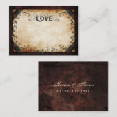 LOVE Wedding Seating Kaarten BLANK VOORNAMEN Terug Plaatskaartje (Voorkant / Achterkant)