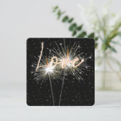 Love Wedding Sparklers on Black Kaart (Staand voorkant)