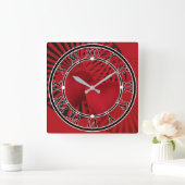 Love,Wedding Square Wall-klok Vierkante Klok (Huis)