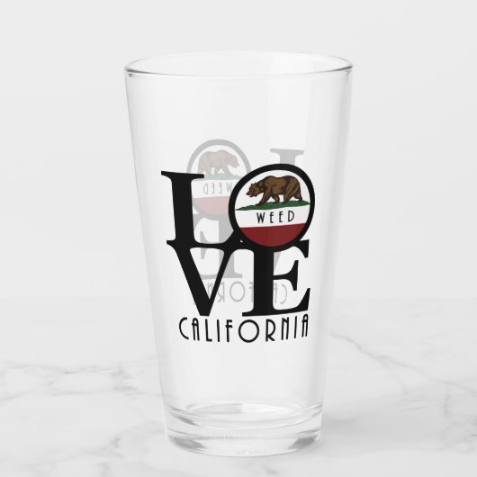 LOVE Weed California Glas (Achterkant)