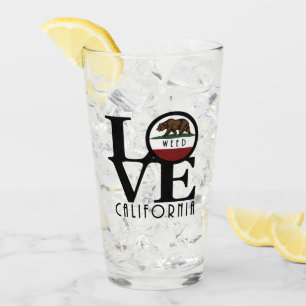 LOVE Weed California Glas
