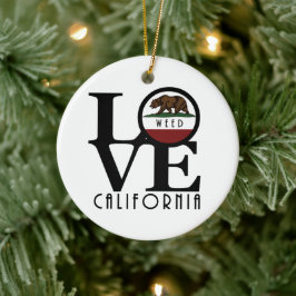 LOVE Weed California Keramisch Ornament