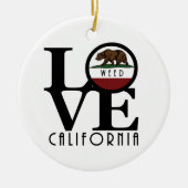 LOVE Weed California Keramisch Ornament (Voorkant)
