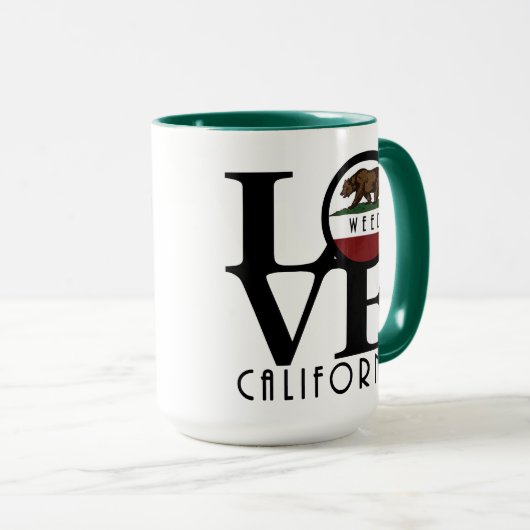 LOVE Weed California Mok (Voorkant rechts)
