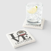 LOVE Weed California Stenen Onderzetter (Zijkant)