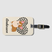 Love Welsh Corgi Puppy Dog schildert afdrukken op  Bagagelabel (Voorkant (horizontaal))