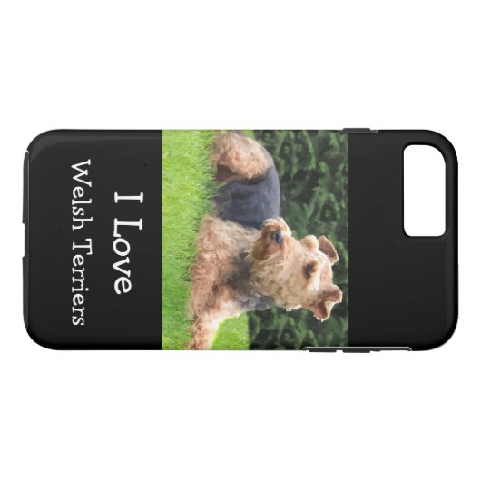 Love Welsh Terrier Dogs Case-Mate iPhone Case (Achterkant (Horizontaal))