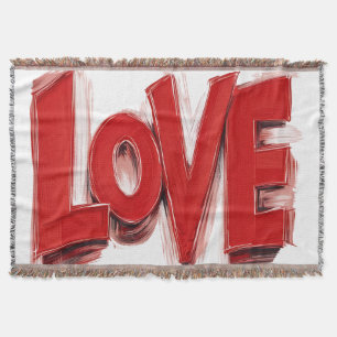 LOVE Werpdeken, Huisdecoratie cadeau Deken