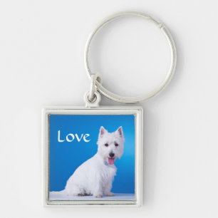 Love West Highland Terrier Westie Sleutelhanger