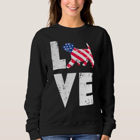 Love West Highland Terrier Westie Us American Flag Trui (Voorkant)