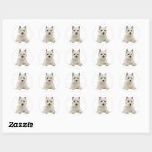 Love West Highland Terrier White Puppy Dog Ronde Sticker (Vel)